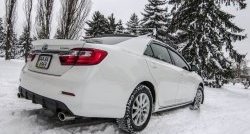 3 599 р. Диффузор заднего бампера Sport  Toyota Camry  XV50 (2011-2014) дорестайлинг (Под окраску, Неокрашенный)  с доставкой в г. Омск. Увеличить фотографию 2