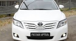 1 269 р. Реснички на фары (рестайлинг) RA  Toyota Camry  XV40 (2009-2011) рестайлинг (Неокрашенные)  с доставкой в г. Омск. Увеличить фотографию 3