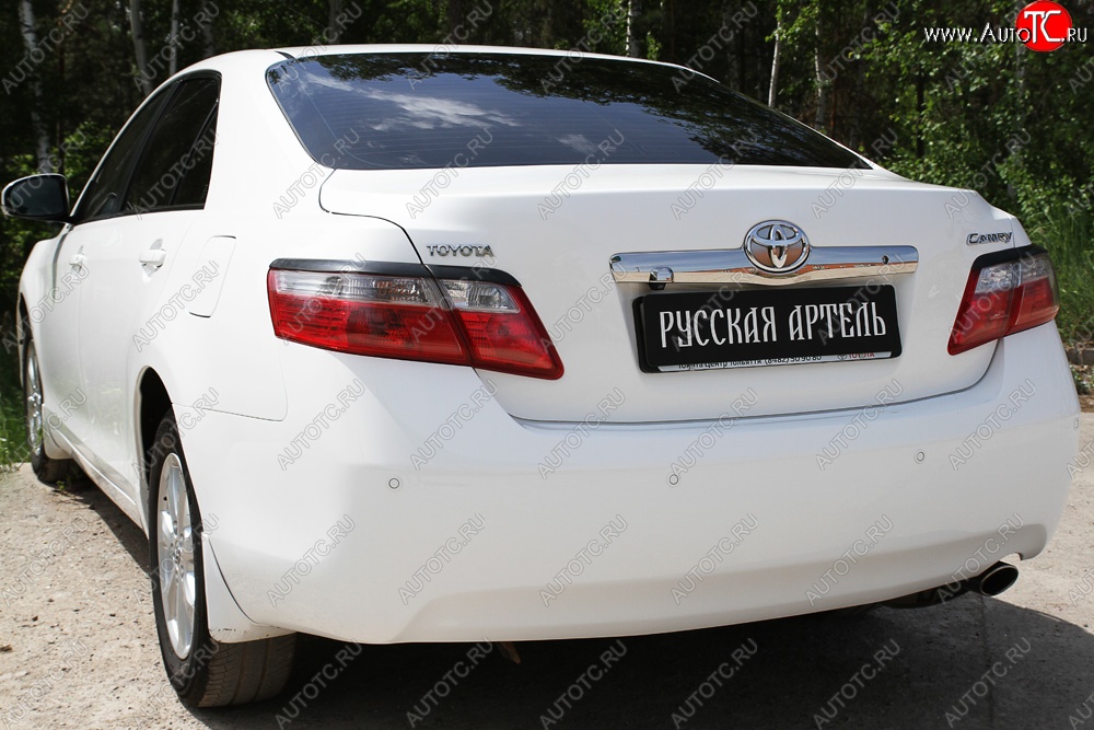 959 р. Реснички на фонари (рестайлинг) RA  Toyota Camry  XV40 (2009-2011) рестайлинг (Неокрашенные)  с доставкой в г. Омск