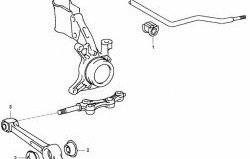 989 р. Полиуретановый сайлентблок реактивной тяги передней подвески Точка Опоры  Toyota Camry  V40 - Vista  седан  с доставкой в г. Омск. Увеличить фотографию 2