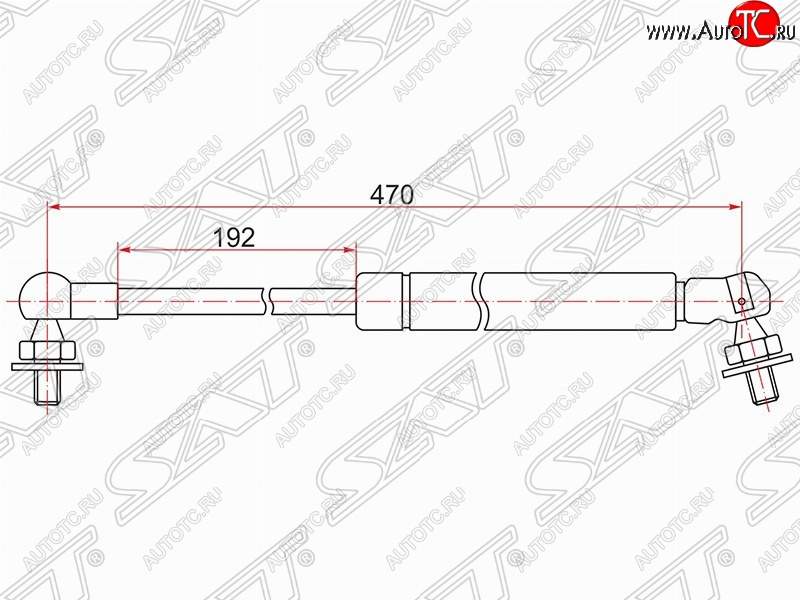 1 089 р. Газовый упор капота SAT  Toyota Chaser - Mark 2  X90  с доставкой в г. Омск