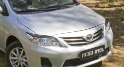 1 099 р. Реснички на фары RA Toyota Corolla E140 седан рестайлинг (2009-2013) (Неокрашенные)  с доставкой в г. Омск. Увеличить фотографию 4