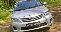 1 099 р. Реснички на фары RA Toyota Corolla E140 седан рестайлинг (2009-2013) (Неокрашенные)  с доставкой в г. Омск. Увеличить фотографию 5