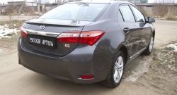 1 129 р. Защитная накладка на задний бампер RA Toyota Corolla E180 дорестайлинг (2013-2016)  с доставкой в г. Омск. Увеличить фотографию 2