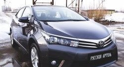 1 169 р. Реснички на фары RA  Toyota Corolla  E180 (2013-2016) дорестайлинг (Неокрашенные)  с доставкой в г. Омск. Увеличить фотографию 2