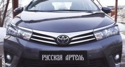 1 169 р. Реснички на фары RA  Toyota Corolla  E180 (2013-2016) дорестайлинг (Неокрашенные)  с доставкой в г. Омск. Увеличить фотографию 3