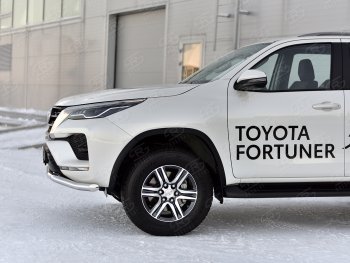 14 999 р. Защита переднего бампера (Ø63 мм, нержавейка) Russtal Toyota Fortuner AN160 рестайлинг (2020-2024)  с доставкой в г. Омск. Увеличить фотографию 4