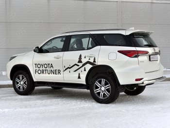 15 999 р. Защита заднего бампера SLITKOFF d76 дуга  Toyota Fortuner  AN160 (2020-2024) рестайлинг  с доставкой в г. Омск. Увеличить фотографию 3