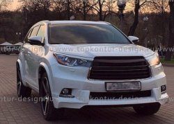 5 399 р. Решётка радиатора TopKontur Design Toyota Highlander XU50 дорестайлинг (2013-2017)  с доставкой в г. Омск. Увеличить фотографию 2