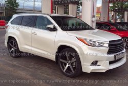 5 399 р. Решётка радиатора TopKontur Design Toyota Highlander XU50 дорестайлинг (2013-2017)  с доставкой в г. Омск. Увеличить фотографию 4