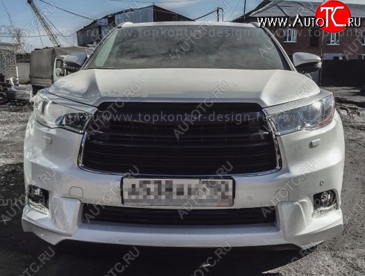 5 399 р. Решётка радиатора TopKontur Design Toyota Highlander XU50 дорестайлинг (2013-2017)  с доставкой в г. Омск