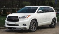 2 199 р. Реснички на фары TopKontur Design Toyota Highlander XU50 дорестайлинг (2013-2017) (Неокрашенные)  с доставкой в г. Омск. Увеличить фотографию 3