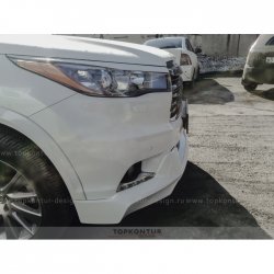 2 199 р. Реснички на фары TopKontur Design  Toyota Highlander  XU50 (2013-2017) дорестайлинг (Неокрашенные)  с доставкой в г. Омск. Увеличить фотографию 4