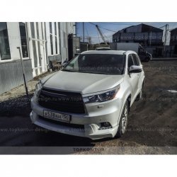 2 199 р. Реснички на фары TopKontur Design  Toyota Highlander  XU50 (2013-2017) дорестайлинг (Неокрашенные)  с доставкой в г. Омск. Увеличить фотографию 5