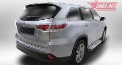 9 089 р. Пороги из алюминиевого профиля Souz-96 Toyota Highlander XU50 дорестайлинг (2013-2017)  с доставкой в г. Омск. Увеличить фотографию 2