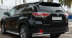 29 949 р. Широкая защита порогов SLITKOFF  Toyota Highlander  XU50 (2013-2017) дорестайлинг  с доставкой в г. Омск. Увеличить фотографию 3