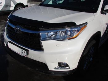 2 699 р. Дефлектор капота SIM Toyota Highlander XU50 дорестайлинг (2013-2017)  с доставкой в г. Омск. Увеличить фотографию 1