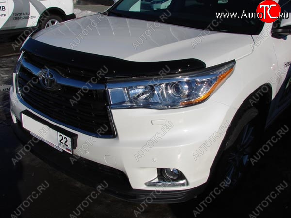 2 699 р. Дефлектор капота SIM Toyota Highlander XU50 дорестайлинг (2013-2017)  с доставкой в г. Омск