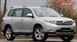 11 879 р. Защита переднего бампера одинарная Souz-96 (d42).  Toyota Highlander  XU40 (2010-2013) рестайлинг  с доставкой в г. Омск. Увеличить фотографию 1