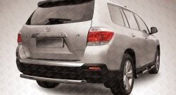 Защита заднего бампера из трубы диаметром 57 мм Slitkoff Toyota (Тойота) Highlander (Хайлэндер)  XU40 (2010-2013) XU40 рестайлинг