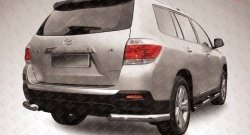 Защита заднего бампера из двух боковых уголков диаметром 76 мм Slitkoff Toyota (Тойота) Highlander (Хайлэндер)  XU40 (2010-2013) XU40 рестайлинг