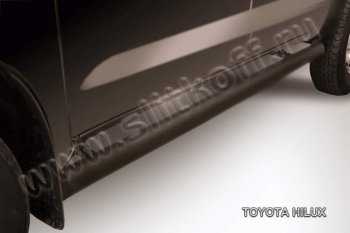 Защита порогов Slitkoff Toyota (Тойота) Hilux (Хайлюкс)  AN20,AN30 (2011-2016) AN20,AN30  2-ой рестайлинг