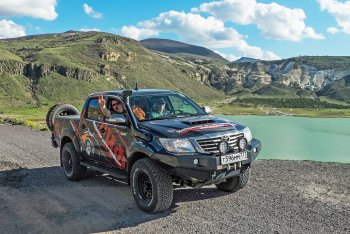 63 919 р. Бампер передний силовой РИФ  Toyota Hilux  AN20,AN30 (2011-2016)  2-ой рестайлинг (С доп. фарами и защитой бачка омывателя)  с доставкой в г. Омск. Увеличить фотографию 5