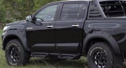 24 999 р. Расширитель арки RA (вылет 50 мм, комплект)  Toyota Hilux  AN120 (2016-2020) дорестайлинг (Поверхность шагрень)  с доставкой в г. Омск. Увеличить фотографию 1