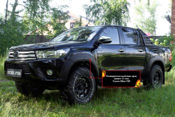 24 999 р. Расширитель арки RA (вылет 25 мм, комплект)  Toyota Hilux  AN120 (2016-2020) дорестайлинг (Поверхность глянец (под окраску), Неокрашенный)  с доставкой в г. Омск. Увеличить фотографию 5