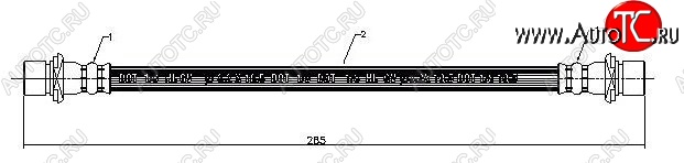 439 р. Тормозной шланг SAT (левый/правый)  Toyota Hilux Surf  N210 - Land Cruiser Prado ( J120,  J150)  с доставкой в г. Омск