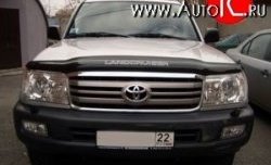 2 699 р. Дефлектор капота NovLine Toyota Land Cruiser 100 1-ый рестайлинг (2002-2005)  с доставкой в г. Омск. Увеличить фотографию 1