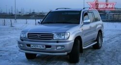 Защита переднего бампера одинарная Souz-96 (d76) Toyota Land Cruiser 100 1-ый рестайлинг (2002-2005)