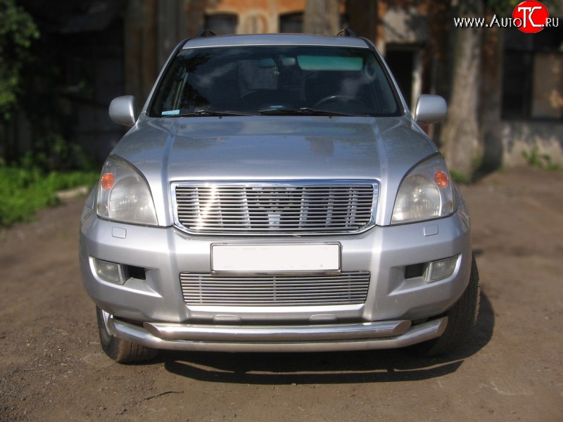 6 999 р. Декоративная вставка решетки радиатора (без знака) Berkut Toyota Land Cruiser Prado J120 (2002-2009)  с доставкой в г. Омск