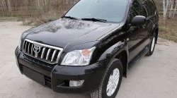 1 249 р. Реснички RA на фары  Toyota Land Cruiser Prado  J120 (2002-2009) (Неокрашенные)  с доставкой в г. Омск. Увеличить фотографию 2