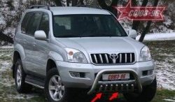 14 264 р. Защита переднего бампера нижняя Souz-96 Toyota Land Cruiser Prado J120 (2002-2009)  с доставкой в г. Омск. Увеличить фотографию 1