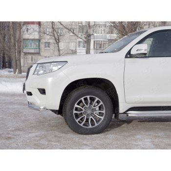 16 849 р. Одинарная защита переднего бампера диаметром 63 мм SLITKOFF  Toyota Land Cruiser Prado  J150 (2017-2020) 2-ой рестайлинг  с доставкой в г. Омск. Увеличить фотографию 2