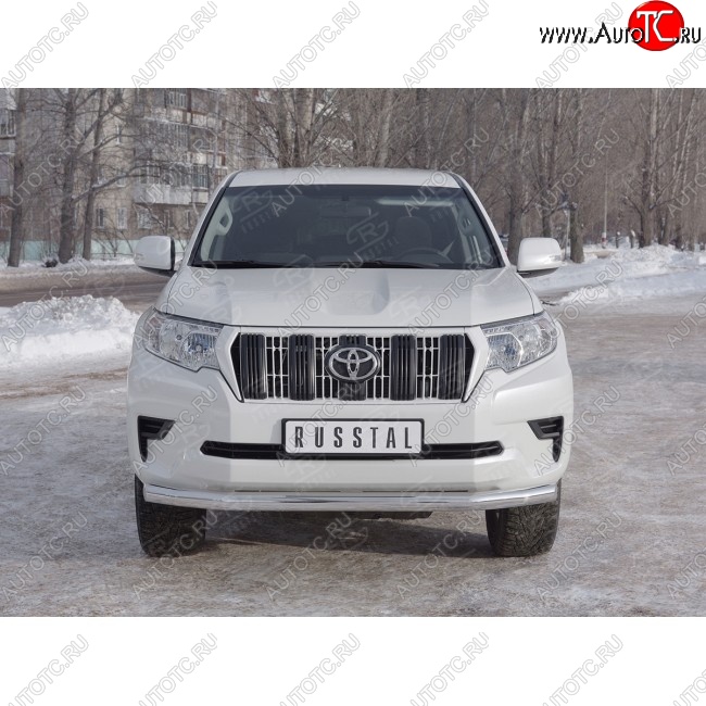 16 849 р. Одинарная защита переднего бампера диаметром 63 мм SLITKOFF  Toyota Land Cruiser Prado  J150 (2017-2020) 2-ой рестайлинг  с доставкой в г. Омск