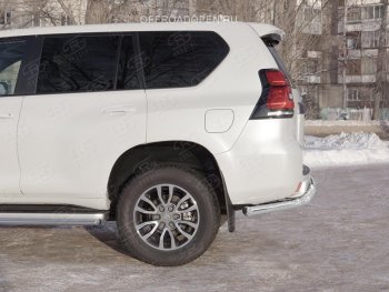 13 999 р. Защита заднего бампера (Ø63 мм, нержавейка) Russtal Toyota Land Cruiser Prado J150 2-ой рестайлинг (2017-2020)  с доставкой в г. Омск. Увеличить фотографию 2