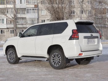 13 999 р. Защита заднего бампера (Ø63 мм, нержавейка) Russtal Toyota Land Cruiser Prado J150 2-ой рестайлинг (2017-2020)  с доставкой в г. Омск. Увеличить фотографию 3