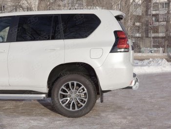 17 399 р. Защита заднего бампера (Ø76 мм, нержавейка) SLITKOFF Toyota Land Cruiser Prado J150 2-ой рестайлинг (2017-2020)  с доставкой в г. Омск. Увеличить фотографию 1