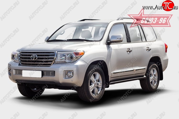 9 499 р. Декоративный элемент воздухозаборника Souz-96 (d16) Toyota Land Cruiser 200 1-ый рестайлинг (2012-2015)  с доставкой в г. Омск