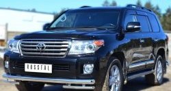 29 999 р. Защита переднего бампера (2 трубы Ø76 и 42 мм, нержавейка) SLITKOFF  Toyota Land Cruiser  200 (2012-2015) 1-ый рестайлинг  с доставкой в г. Омск. Увеличить фотографию 2