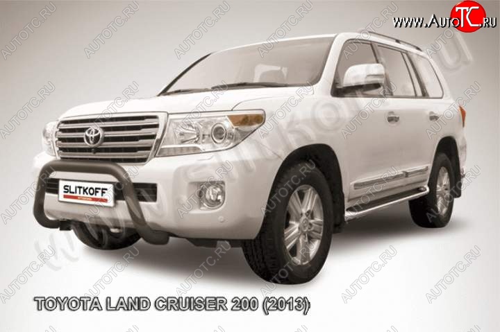 17 999 р. Кенгурятник d76 низкий мини Toyota Land Cruiser 200 1-ый рестайлинг (2012-2015) (Цвет: серебристый)  с доставкой в г. Омск