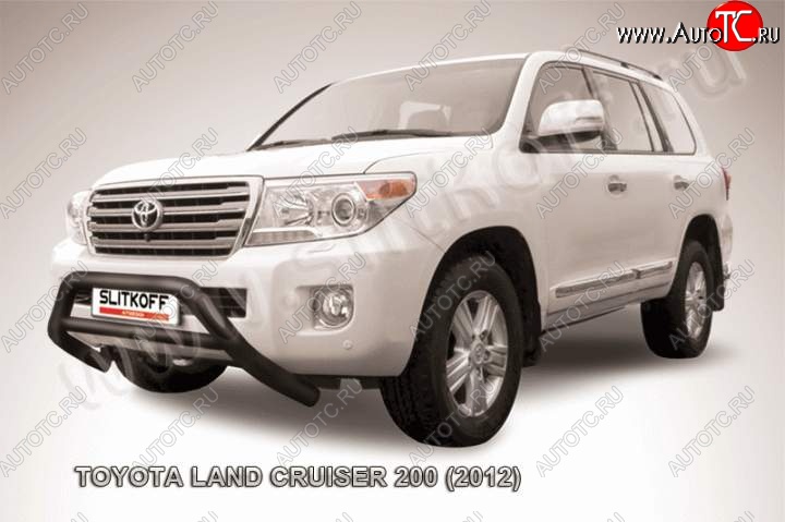 21 699 р. Кенгурятник d76 низкий широкий с перемычкой  Toyota Land Cruiser  200 (2012-2015) 1-ый рестайлинг (Цвет: серебристый)  с доставкой в г. Омск