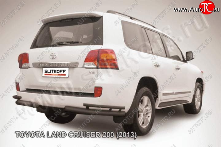 15 299 р. Уголки d76+d42 двойные  Toyota Land Cruiser  200 (2012-2015) 1-ый рестайлинг (Цвет: серебристый)  с доставкой в г. Омск