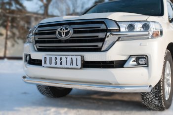 Одинарная защита переднего бампера диаметром 63 мм SLITKOFF Toyota (Тойота) Land Cruiser (Лэнд)  200 (2015-2021) 200 2-ой рестайлинг