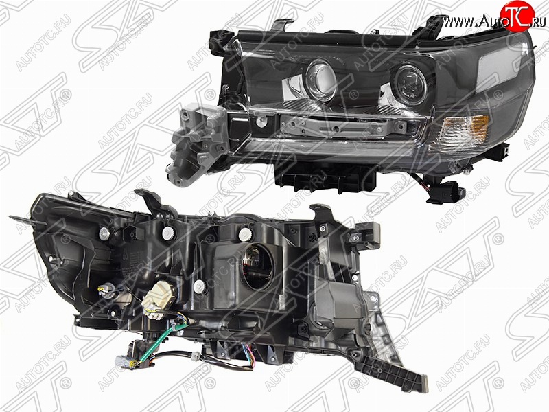 23 999 р. Левая фара передняя SAT LED EXECUTIVE BLACK/WHITE  Toyota Land Cruiser  200 (2015-2021) 2-ой рестайлинг  с доставкой в г. Омск