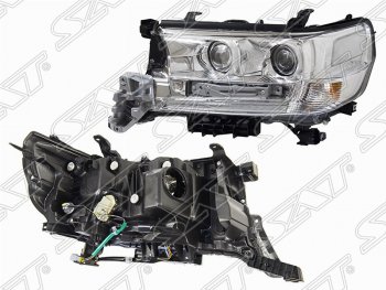 Левая фара передняя SAT (три модуля LED) Toyota (Тойота) Land Cruiser (Лэнд)  200 (2015-2021) 200 2-ой рестайлинг