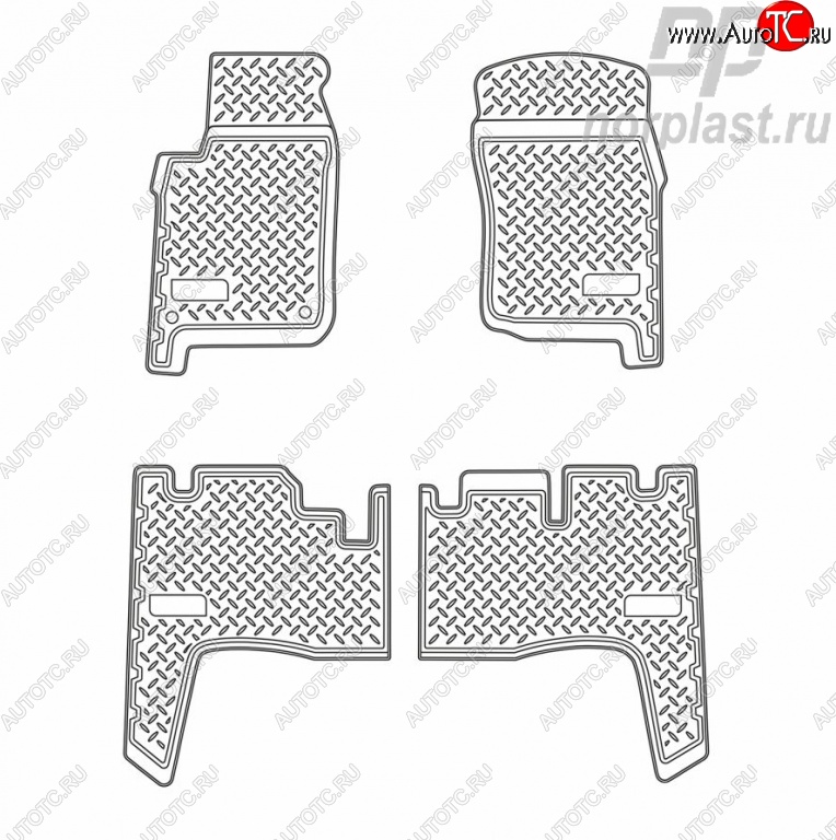 2 489 р. Комплект ковриков в салон Norplast  Toyota Land Cruiser  76 (1985-2004)  с доставкой в г. Омск