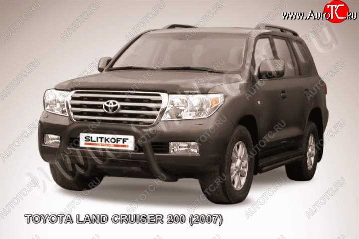 20 599 р. Кенгурятник d76 низкий мини Toyota Land Cruiser 200 дорестайлинг (2007-2012) (Цвет: серебристый)  с доставкой в г. Омск